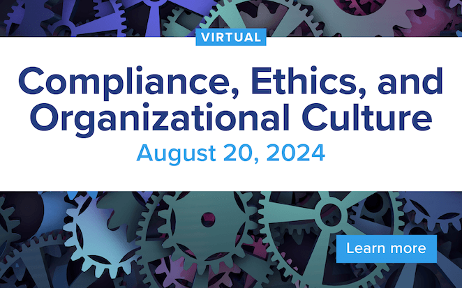 Join SCCE & HCCA for the virtual Compliance, Ethics, and Organizational Culture Conference! 