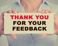 thank you for your feedback