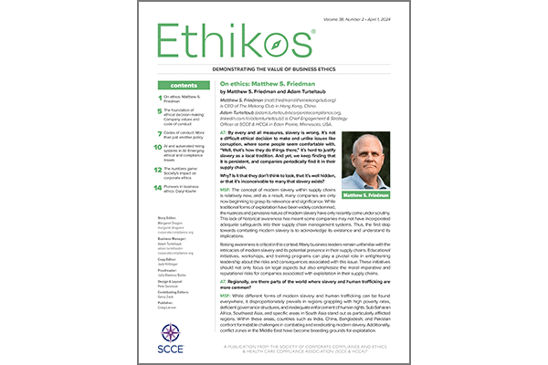April 2024 issue of Ethikos is now available!