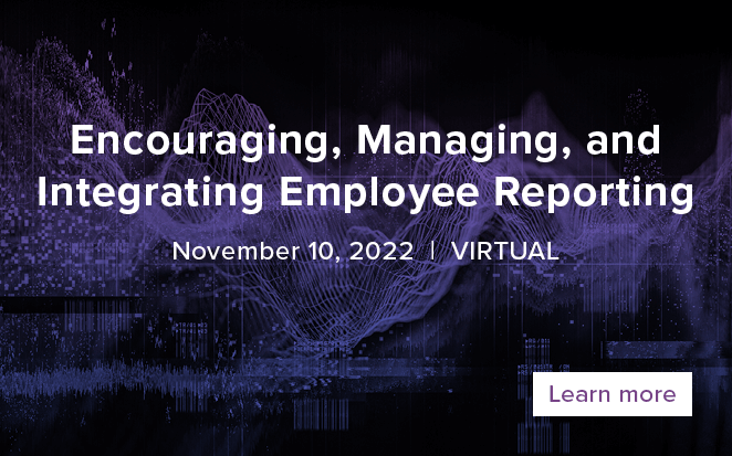 SCCE's Encouraging, Managing, and Integrating Employee Reporting | November 10 | VIRTUAL | Learn more
