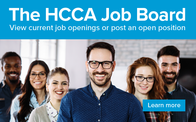 The HCCA Job Board | View current job openings or post an open position | Learn more