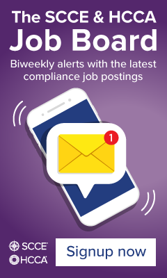 The SCCE & HCCA Job Board | Signup for biweekly alerts with the latest healthcare compliance job postings | Signup now