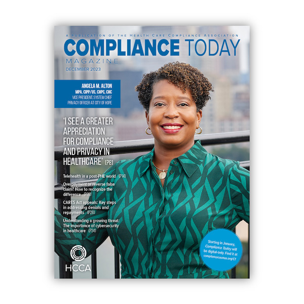 Compliance Today December 2023 issue is now available!