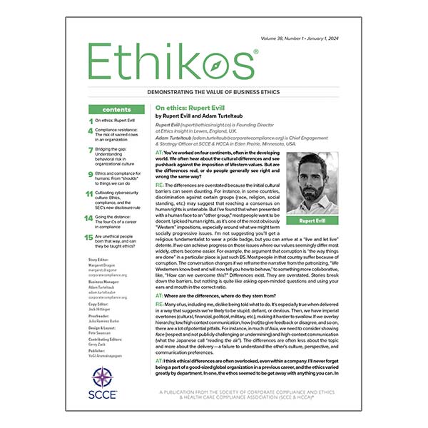 January 2024 Ethikos Quarterly Issue is now Available. 