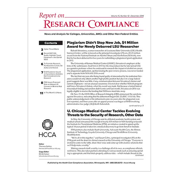 Report on Research Compliance | Learn more