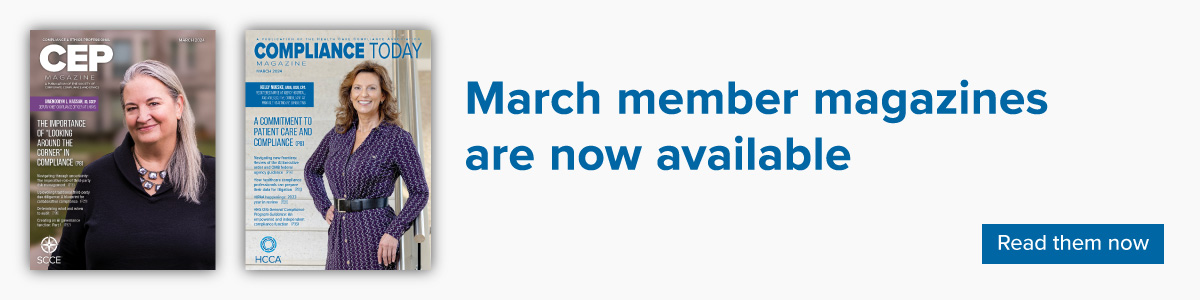 March member  magazines are now available | Read them now