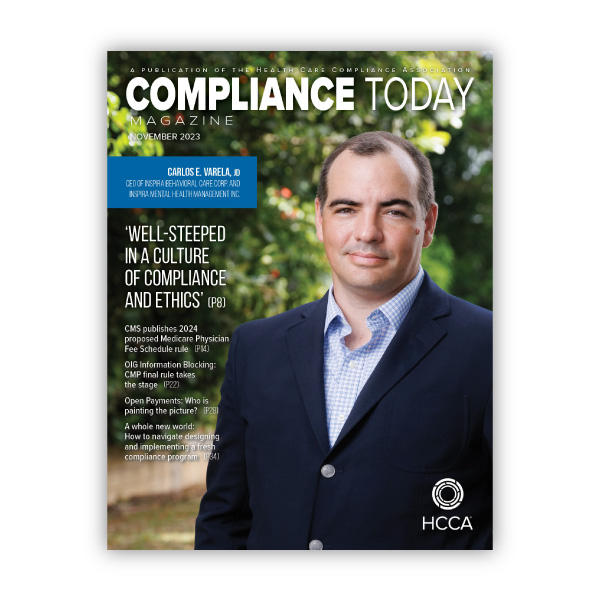 November 2023 Compliance Today