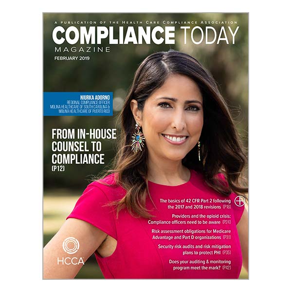 Compliance Today February 2019